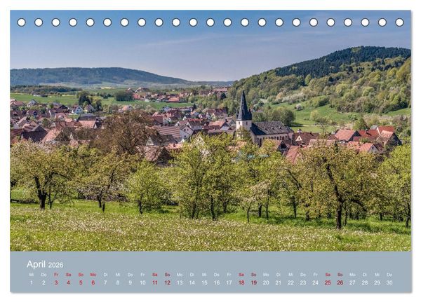 Produktbild: Sch&ouml;ne Aussichten in die Fr&auml;nkische Schweiz (Tischkalender 2026 DIN A5 quer), CALVENDO Monatskalender