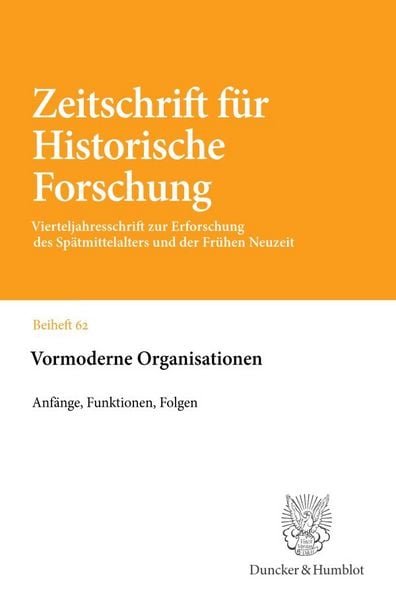 Produktbild: Vormoderne Organisationen