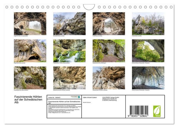 Produktbild: Faszinierende H&ouml;hlen auf der Schw&auml;bischen Alb (Wandkalender 2026 DIN A4 quer), CALVENDO Monatskalender