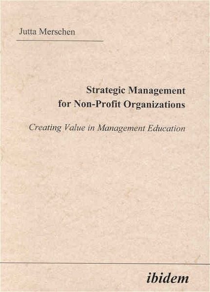 Produktbild: Strategic Management for Non-Profit Organizations