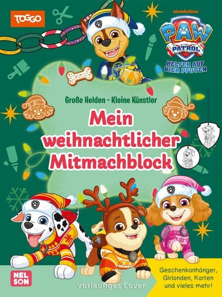 Produktbild: PAW Patrol Mitmachbuch: Gro&szlig;e Helden &ndash; Kleine K&uuml;nstler: Mein weihnachtlicher Mitmachblock