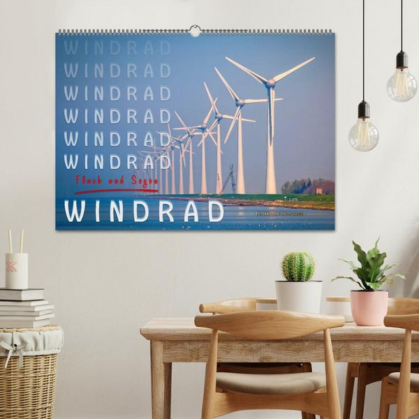 Produktbild: Windrad - Fluch und Segen (Wandkalender 2026 DIN A2 quer), CALVENDO Monatskalender