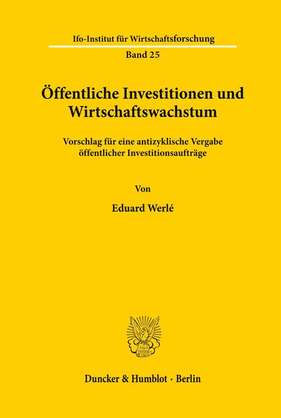 Produktbild: &Ouml;ffentliche Investitionen und Wirtschaftswachstum.