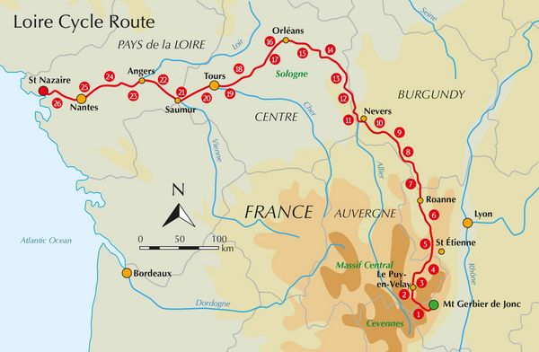 Produktbild: The River Loire Cycle Route