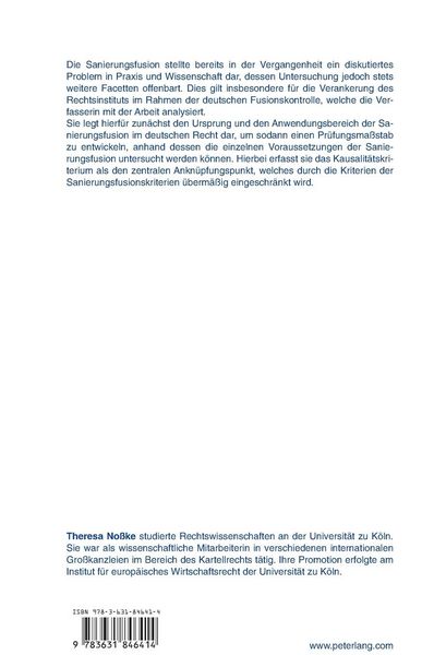 Produktbild: Die Sanierungsfusion im deutschen Recht