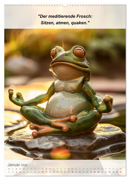 Produktbild: Ein tierisches Yoga-Abenteuer (hochwertiger Premium Wandkalender 2026 DIN A2 hoch), Kunstdruck in Hochglanz