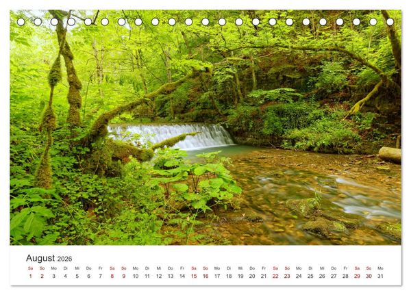 Produktbild: Wasser bewegt - Wasserf&auml;lle und Stromschnellen (Tischkalender 2026 DIN A5 quer), CALVENDO Monatskalender
