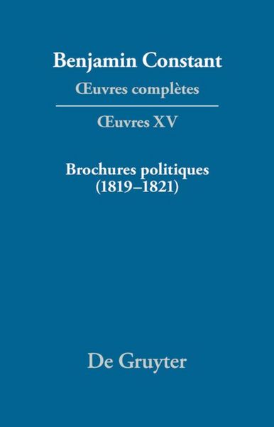 Produktbild: Brochures politiques (1819&ndash;1821)