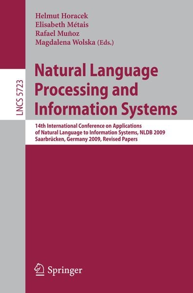Produktbild: Natural Language Processing and Information Systems