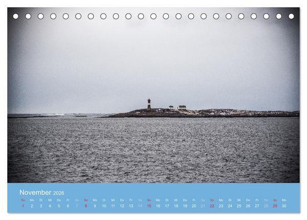 Produktbild: Leuchtfeuer der norwegischen K&uuml;ste (Tischkalender 2026 DIN A5 quer), CALVENDO Monatskalender