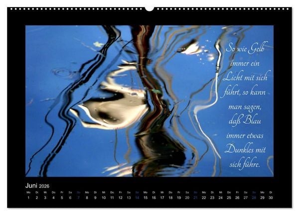 Produktbild: Goethes Blau. Gedanken zur Farbe (Wandkalender 2026 DIN A2 quer), CALVENDO Monatskalender