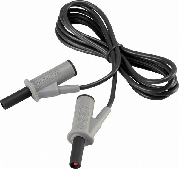 VOLTCRAFT MSB-501 Sicherheits-Messleitung Lamellenstecker 4 mm Lamellenstecker 4 mm 1.50 m Schwarz 1 St.