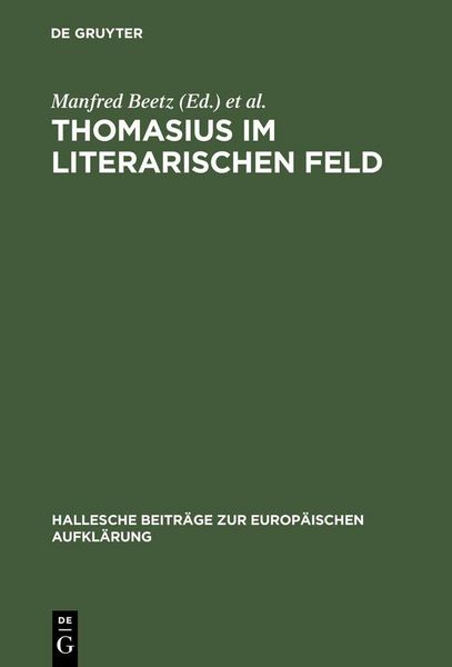 Produktbild: Thomasius im literarischen Feld
