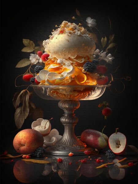 Produktbild: CALVENDO Puzzle Orangen-Frost | 1000 Teile Lege-Gr&ouml;&szlig;e 64x48cm Foto-Puzzle f&uuml;r gl&uuml;ckliche Stunden