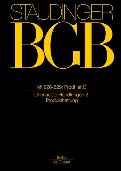 Produktbild: &sect;&sect; 826-829; ProdHaftG