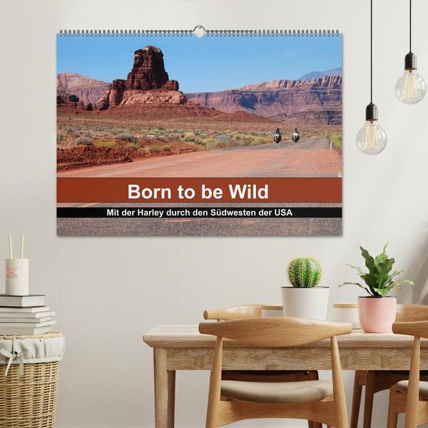 Produktbild: Born to be Wild - Mit der Harley durch den S&uuml;dwesten der USA (Wandkalender 2026 DIN A2 quer), CALVENDO Monatskalender