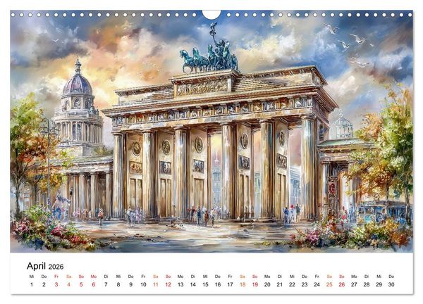 Produktbild: Stadtpoesie in sanften Farben (Wandkalender 2026 DIN A3 quer), CALVENDO Monatskalender