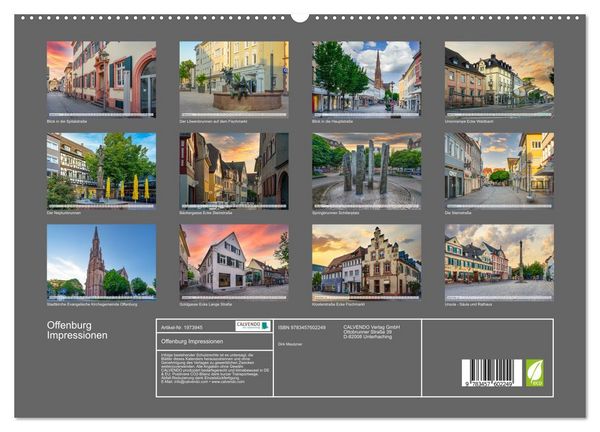 Produktbild: Offenburg Impressionen (Wandkalender 2026 DIN A2 quer), CALVENDO Monatskalender