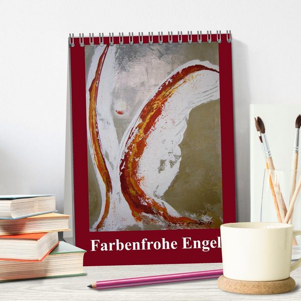 Produktbild: Farbenfrohe Engel (Tischkalender 2026 DIN A5 hoch), CALVENDO Monatskalender