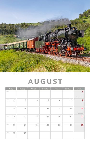 Produktbild: Dampfloks Kalender 2027 mit 2 Blechschildern
