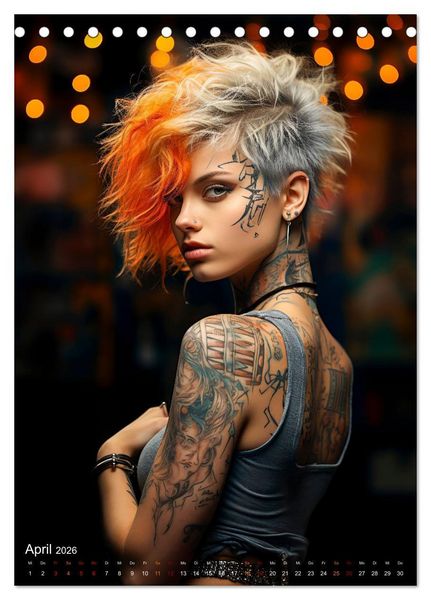 Produktbild: Tattoo Kunst auf der Haut (Tischkalender 2026 DIN A5 hoch), CALVENDO Monatskalender