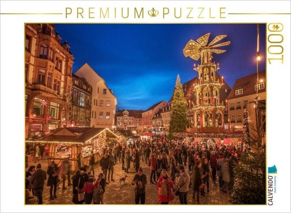 CALVENDO Puzzle Ouedlinburg - Weihnachtsmarkt auf dem Marktplatz | 1000 Teile Lege-Größe 64x48cm Foto-Puzzle für glückliche Stunden