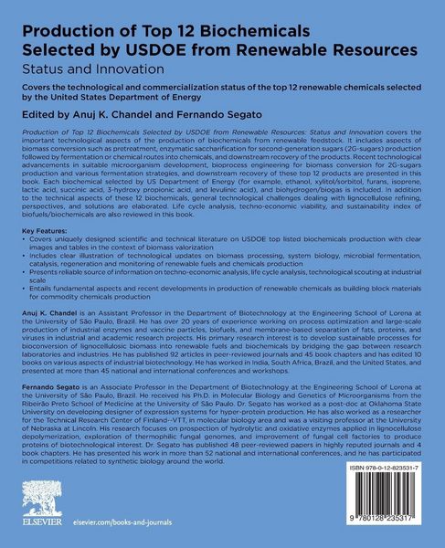 Produktbild: Production of Top 12 Biochemicals Selected by USDOE from Renewable Resources