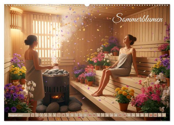 Produktbild: Sauna - Hitze, Duft, Genuss (Wandkalender 2027 DIN A2 quer), CALVENDO Monatskalender