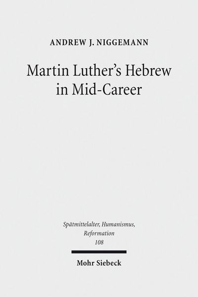 Produktbild: Martin Luther's Hebrew in Mid-Career
