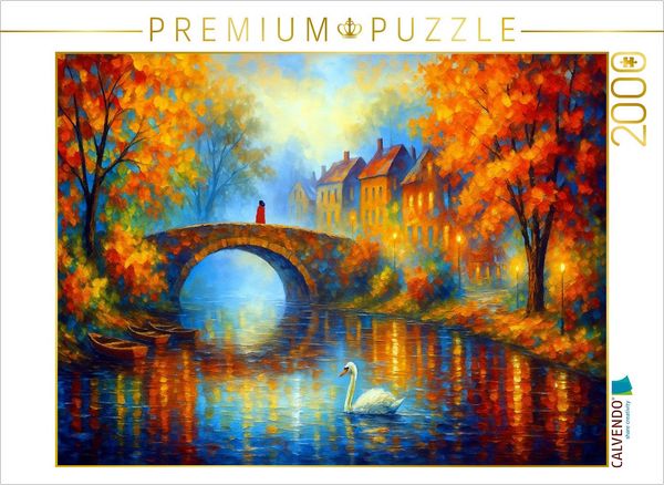 Produktbild: CALVENDO Puzzle Die Br&uuml;cke am Fluss | 2000 Teile Lege-Gr&ouml;&szlig;e 90x67cm Foto-Puzzle f&uuml;r gl&uuml;ckliche Stunden