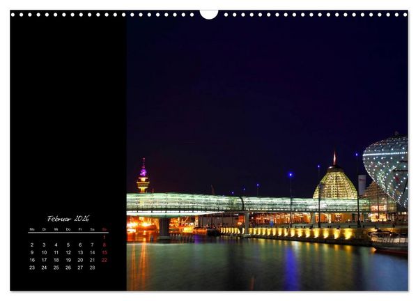 Produktbild: Bremerhaven Nights (Wandkalender 2026 DIN A3 quer), CALVENDO Monatskalender