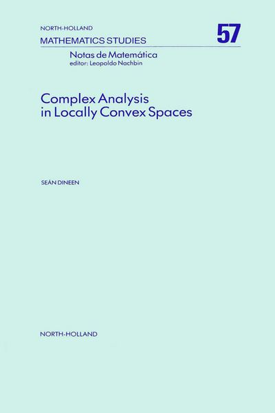 Produktbild: Complex Analysis in Locally Convex Spaces