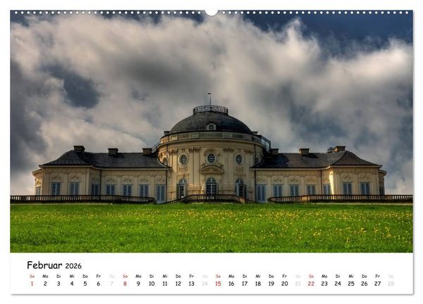 Produktbild: Schl&ouml;sser und G&auml;rten S&uuml;ddeutschland (hochwertiger Premium Wandkalender 2026 DIN A2 quer), Kunstdruck in Hochglanz