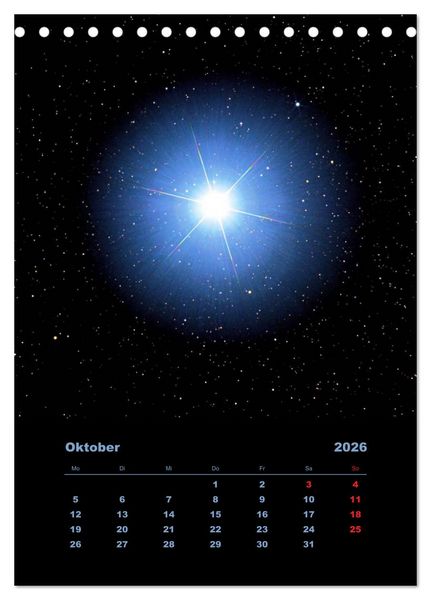 Produktbild: Wunderbares Universum (Tischkalender 2026 DIN A5 hoch), CALVENDO Monatskalender