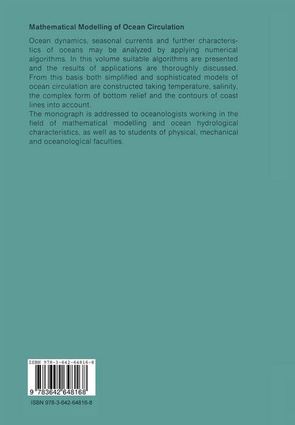 Produktbild: Mathematical Modelling of Ocean Circulation