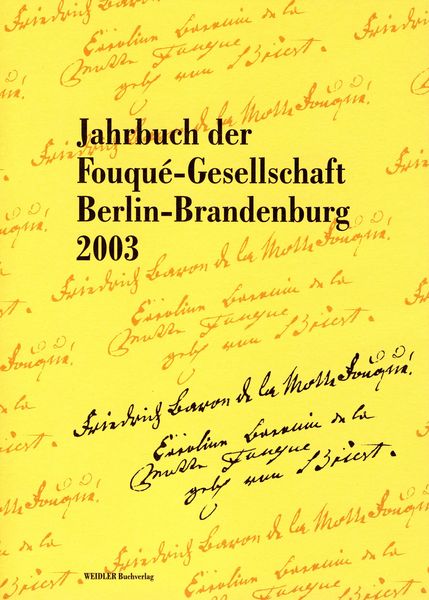 Produktbild: Jahrbuch der Fouqu&eacute;-Gesellschaft Berlin-Brandenburg 2003