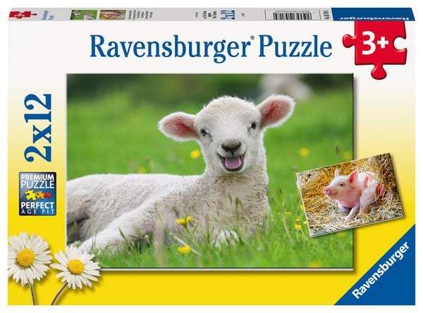 Kinderpuzzle 2x12 Teile - Unsere Bauernhoftiere