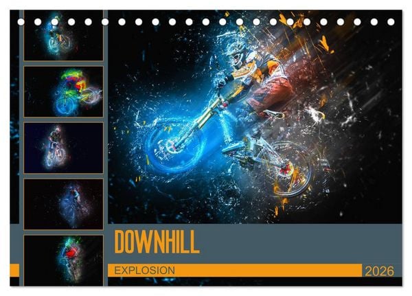 Produktbild: Downhill Explosion (Tischkalender 2026 DIN A5 quer), CALVENDO Monatskalender