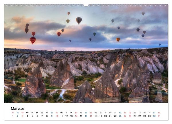 Produktbild: Kappadokien - Das M&auml;rchenland der T&uuml;rkei (hochwertiger Premium Wandkalender 2026 DIN A2 quer), Kunstdruck in Hochglanz