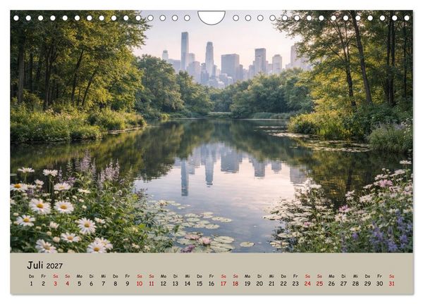 Produktbild: Urbane Oasen - Wo die Stadt aufblüht (Wandkalender 2027 DIN A4 quer), CALVENDO Monatskalender