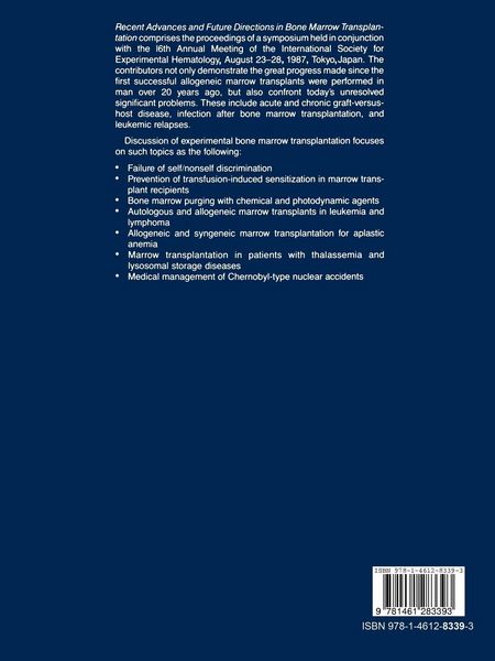 Produktbild: Recent Advances and Future Directions in Bone Marrow Transplantation