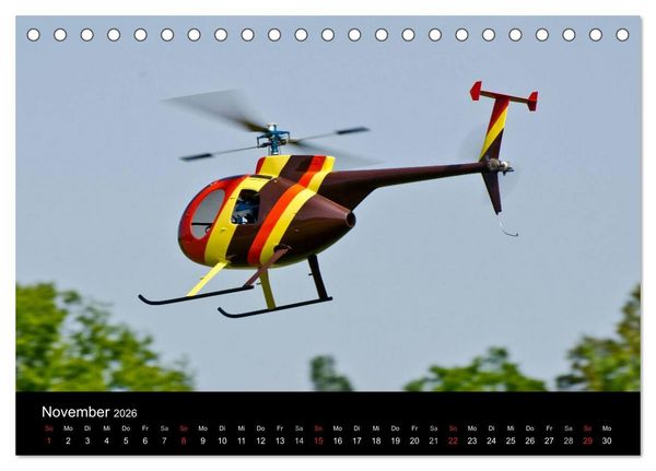 Produktbild: Modellhubschrauber (Tischkalender 2026 DIN A5 quer), CALVENDO Monatskalender
