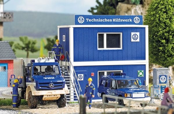 Produktbild: Busch 1029 H0 THW Container Set Bausatz