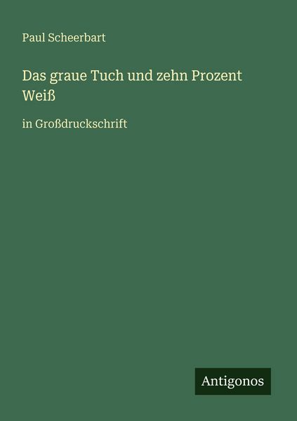 Produktbild: Das graue Tuch und zehn Prozent Wei&szlig;