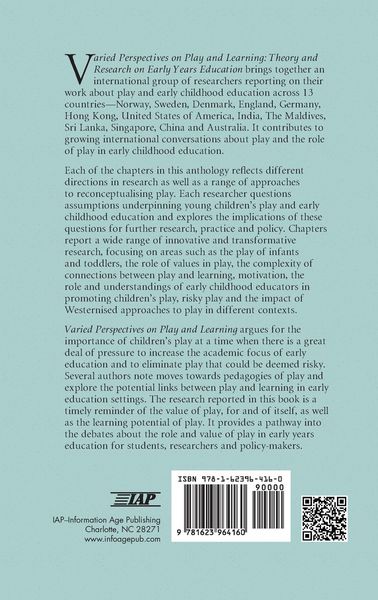 Produktbild: Varied Perspectives on Play and Learning