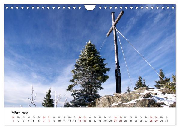 Produktbild: Gipfelkreuze im B&ouml;hmerwald (Wandkalender 2026 DIN A4 quer), CALVENDO Monatskalender