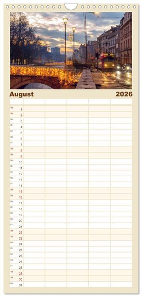 Produktbild: Familienplaner 2026 - Sarajevo - Vielf&auml;ltige Hauptstadt von Bosnien und Herzegowina mit 5 Spalten (Wandkalender, 21 x 45 cm) CALVENDO