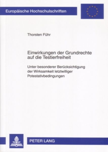 Produktbild: Einwirkungen der Grundrechte auf die Testierfreiheit