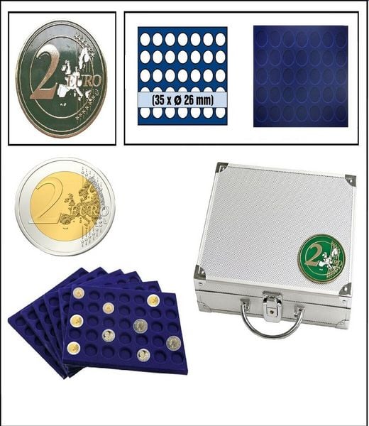 Produktbild: Alu-M&uuml;nzkoffer f&uuml;r 2-Euro-M&uuml;nzen