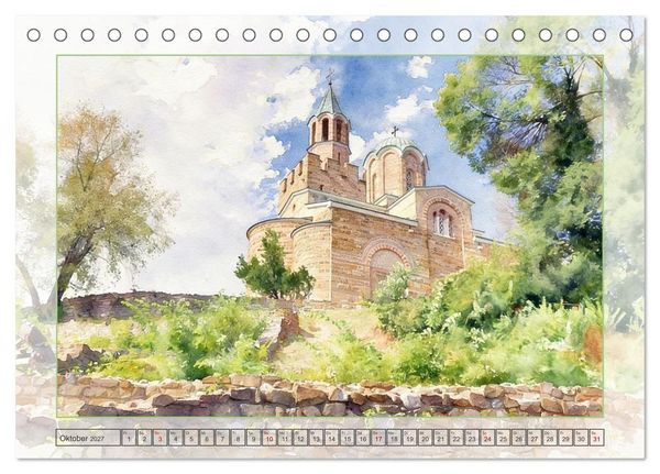 Produktbild: Bulgarien - Balkanstaat mit Schwarzmeerk&uuml;ste (Tischkalender 2027 DIN A5 quer), CALVENDO Monatskalender